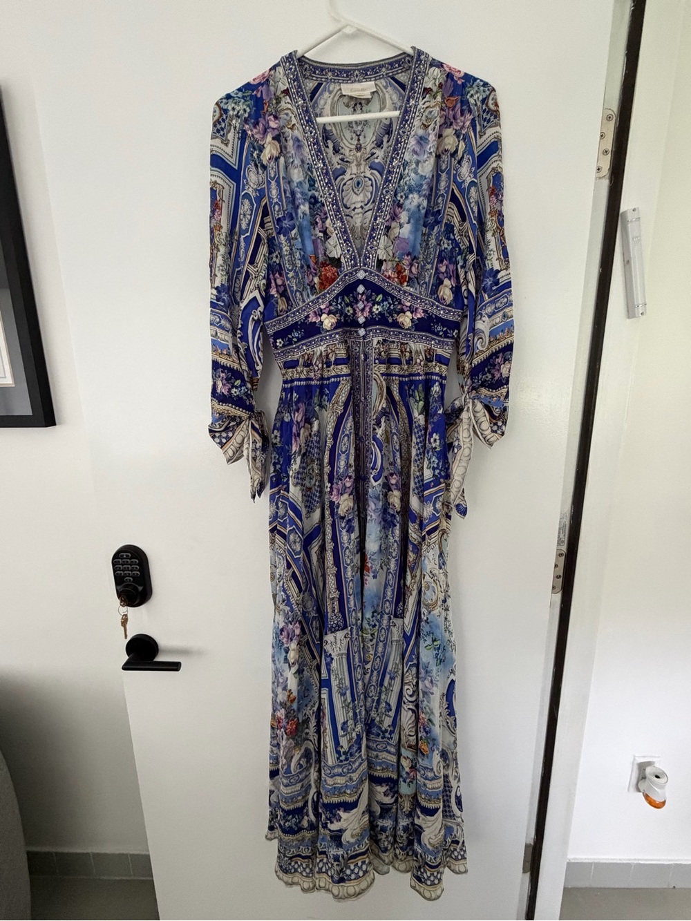 Camilla Blue Floral Print Maxi Dress